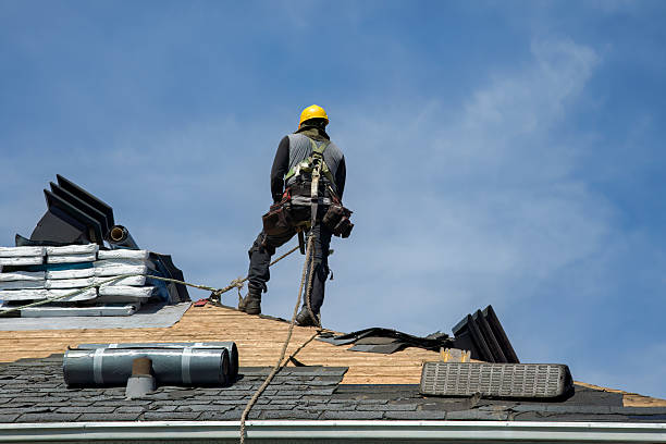 Professional Gutter Installation technician working in Sweet Springs, MO